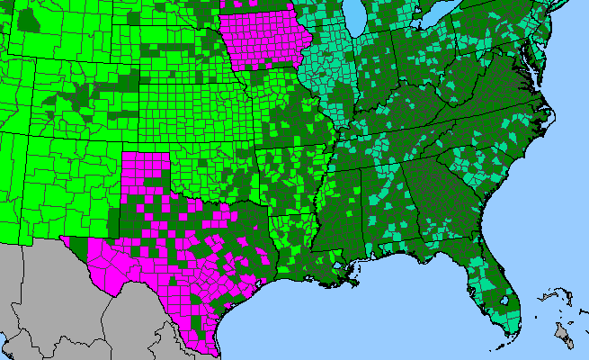 The range of Helianthus annuus